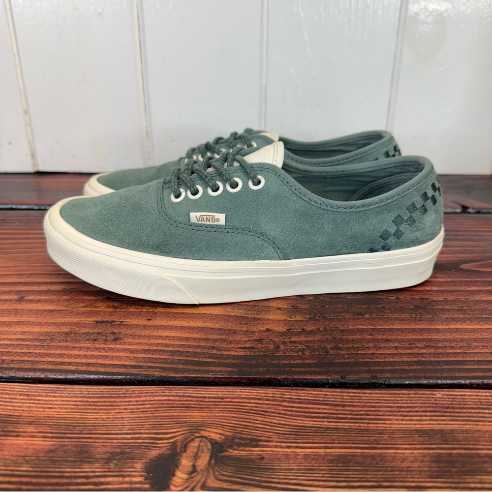 Vans Green Suede Low Top Sneakers